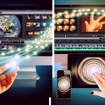**Vorgeschlagener Blogtext:** Die digitale Welt, in der wir leben und arbeiten, ist durch nahtlose Konnektivität und intuitive Interaktion geprägt. Das vorliegende Bild visualisiert diese Realität eindrucksvoll: Eine Hand streckt sich einem Desktop-Monitor entgegen, auf dem eine Videoschnittsoftware eine Erdkugel und Medien-Thumbnails anzeigt, verbunden durch leuchtende Datenströme. Parallel dazu interagiert eine weitere Hand auf einem Tablet mit einer hypnotischen, wirbelnden Grafik, während ein Smartphone daneben ähnliche digitale Muster abbildet. Überall fließen Informationen – sei es bei der professionellen Medienproduktion, die globale Reichweite ermöglicht, oder bei der persönlichen Nutzung mobiler Endgeräte. Diese Darstellung symbolisiert die Verschmelzung von Mensch und Technologie, den kreativen Fluss digitaler Inhalte und die allgegenwärtige Vernetzung, die unsere moderne Kommunikation und Schaffensprozesse definieren. **Alternativtext:** Hände interagieren mit digitalen Schnittstellen auf Desktop-Monitor, Tablet und Smartphone, verbunden durch leuchtende Lichtlinien, die Datenfluss und Konnektivität symbolisieren.