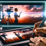 **Textvorschlag:** In der heutigen digitalen Welt verschmelzen traditionelle Medien mit innovativen Technologien. Ob beim Podcasting, Vlogging oder der digitalen Kunst – die Möglichkeiten, Geschichten zu erzählen und Inhalte zu gestalten, sind grenzenlos. Mit Mikrofon und Tablet verwandeln kreative Köpfe ihre Visionen in fesselnde Erlebnisse und bringen ihre Botschaft auf vielfältige Weise zum Publikum. **Alternativtext:** Ein Mikrofon, Hände, die mit einem Stift auf einem Tablet zeichnen, und ein unscharfer Bildschirm im Hintergrund, der eine sprechende Person und eine Kamera zeigt, symbolisieren die Erstellung digitaler Medieninhalte.